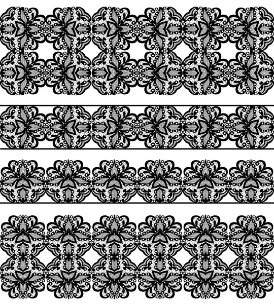 Set lace borders — Stock Vector