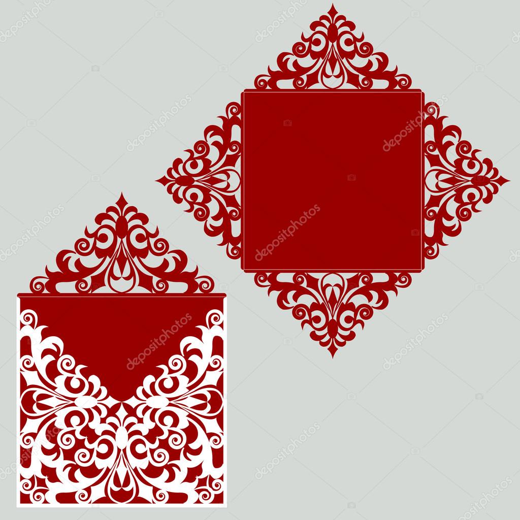 Diy Boarding Pass Envelope Layout Wedding Invitation Stock