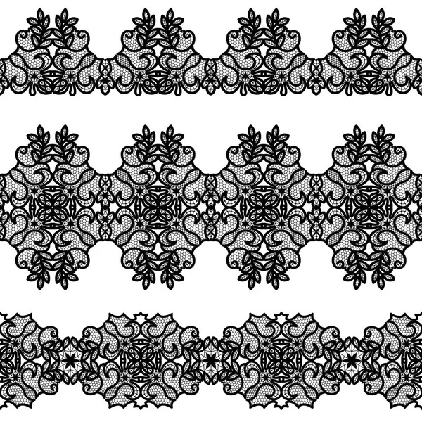 Ruban dentelle noir — Image vectorielle