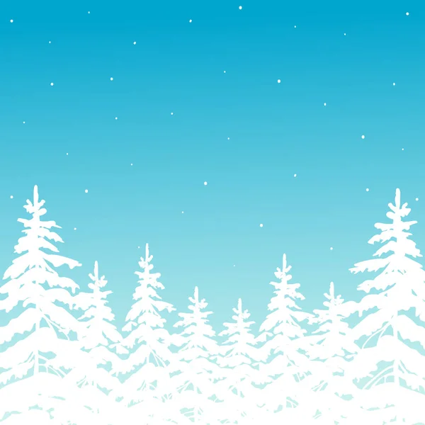 Achtergrond met winter forest — Stockvector