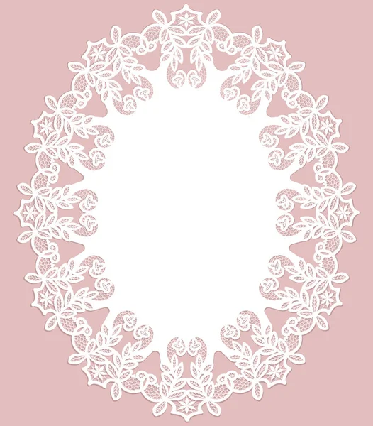 Serviette en dentelle blanche — Image vectorielle