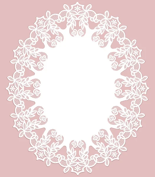 White lace napkin — Stock Vector