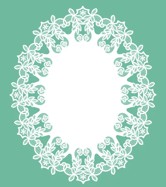 White lace doily — Stock Vector
