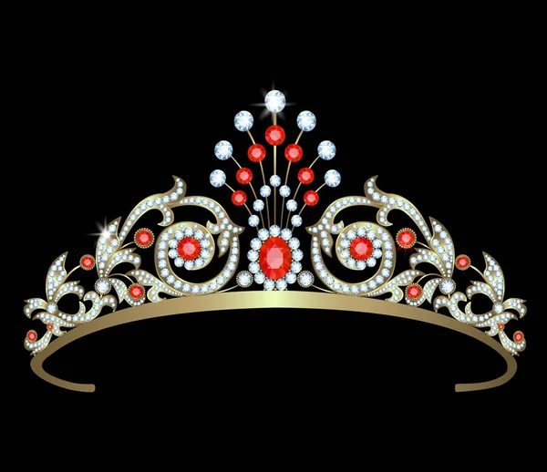 Diadema con diamantes — Archivo Imágenes Vectoriales