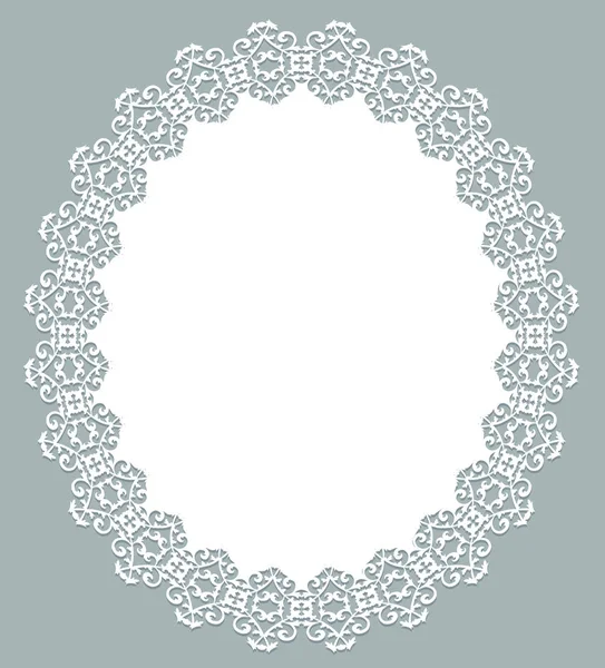 Servilleta de encaje blanco — Vector de stock