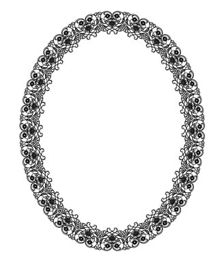 Siyah oval çerçeve