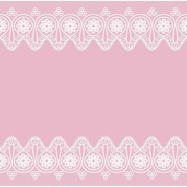 Beyaz dantel kenarlık