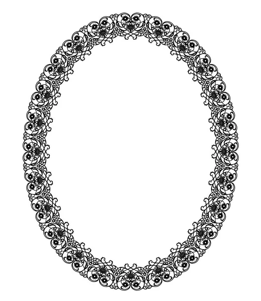 Marco ovalado negro — Archivo Imágenes Vectoriales