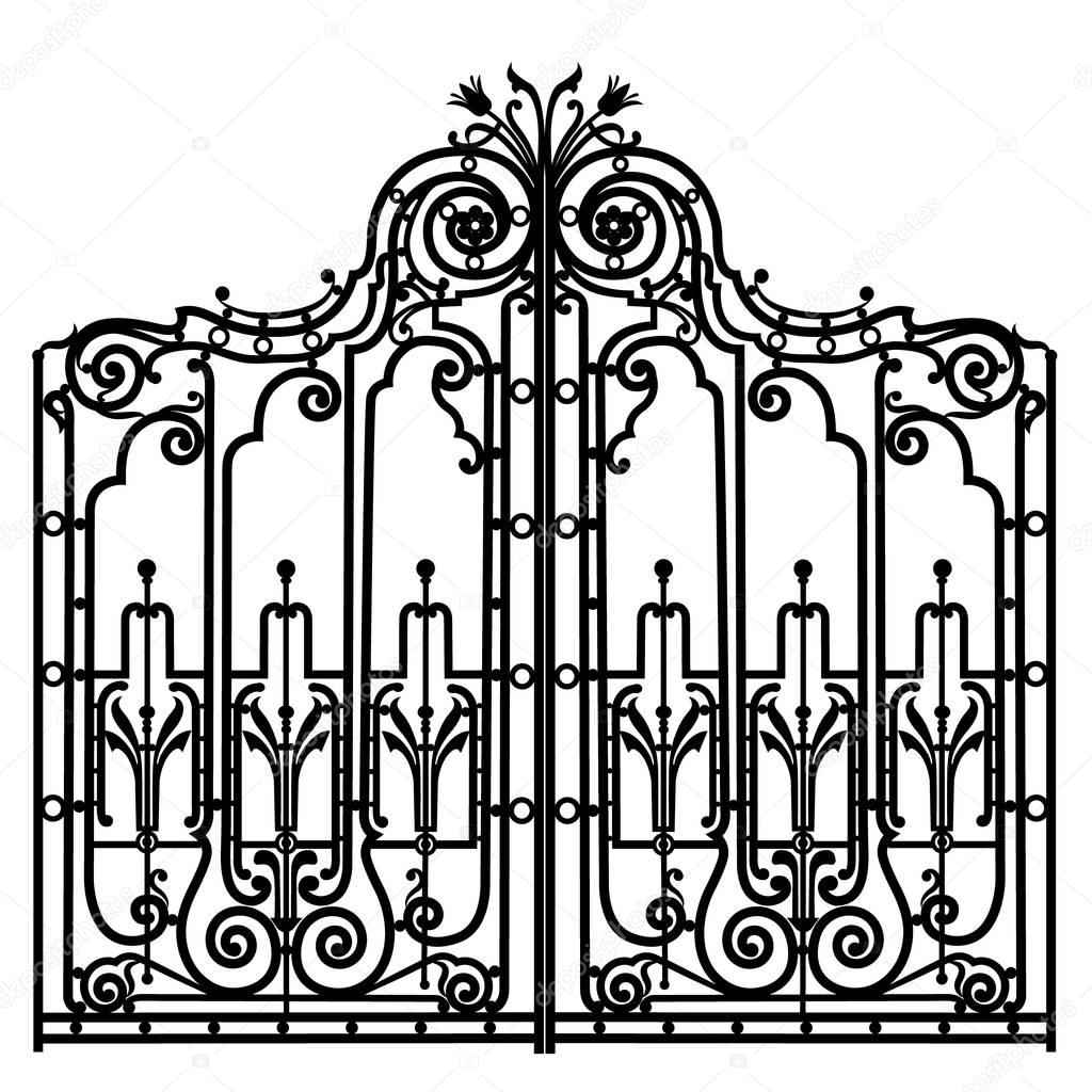 Forged iron gate