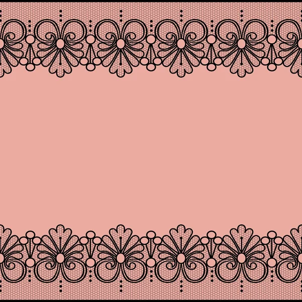 Black lace borders — Stock Vector