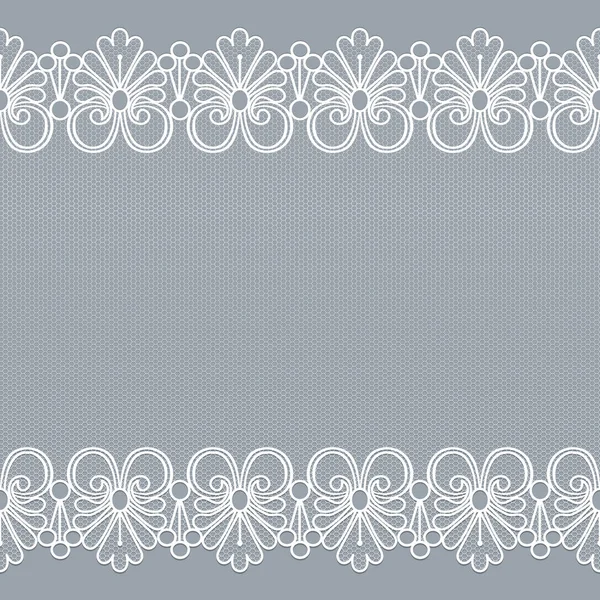 Bordure en dentelle blanche — Image vectorielle