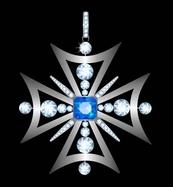 Μενταγιόν με διαμάντι — Διανυσματικό Αρχείο