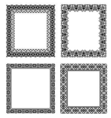 siyah çerçeve kümesi