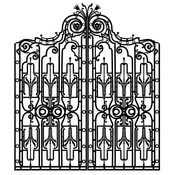 Кованые железные ворота — стоковый вектор