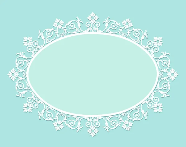 White oval frame — Stock Vector