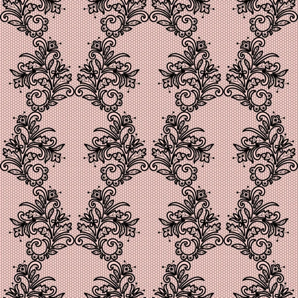 Black lace pattern — Stock Photo, Image