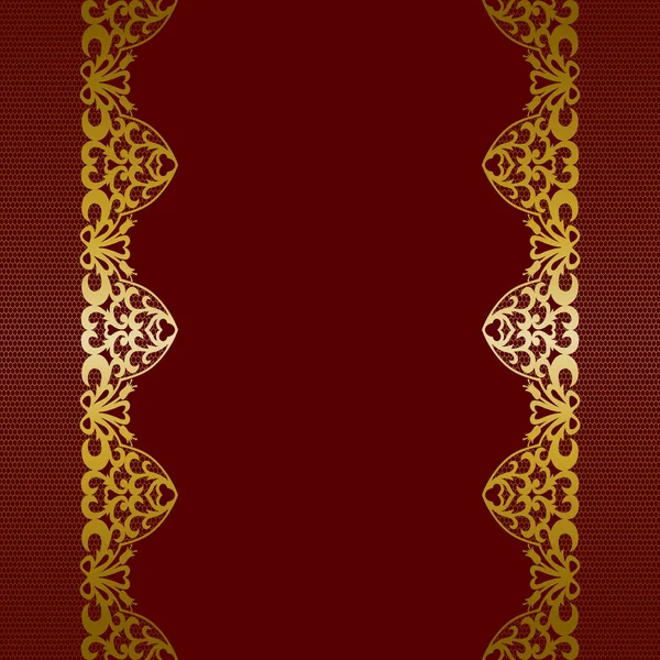 Gold lace borders — Stock Vector