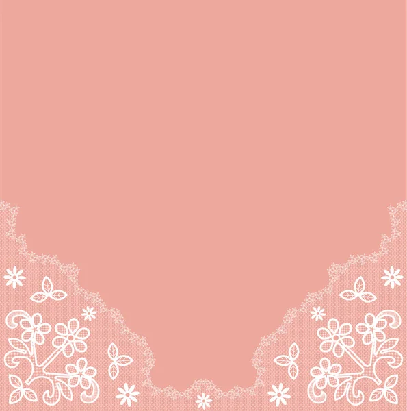 Card with lace — Stock Vector