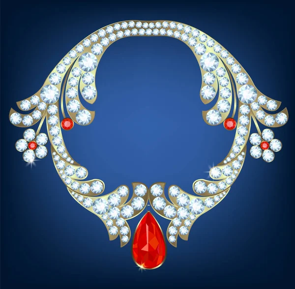 Bijoux avec diamants — Image vectorielle