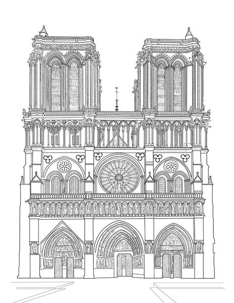Catedral de Notre Dame Vector de stock
