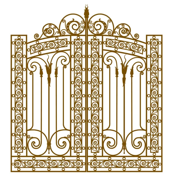 Forged iron gate — Stock Vector