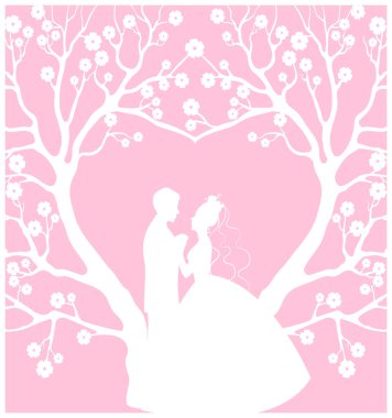 Düğün cardwith damat ve gelin