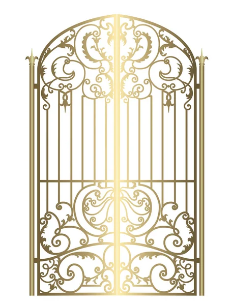 Ковані ворота металеві — стоковий вектор