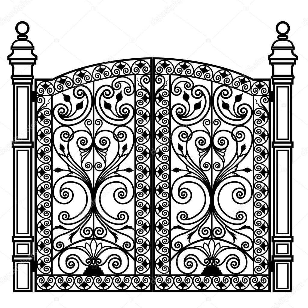 Forged iron gate