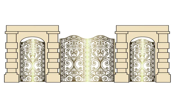 Gate and wickets — Stock Illustration Gate and wickets Royalty Free Stock Vectors