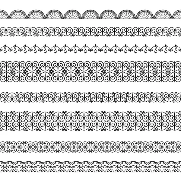 Beyaz arka plan üzerinde zarif siyah kenarlık kümesi