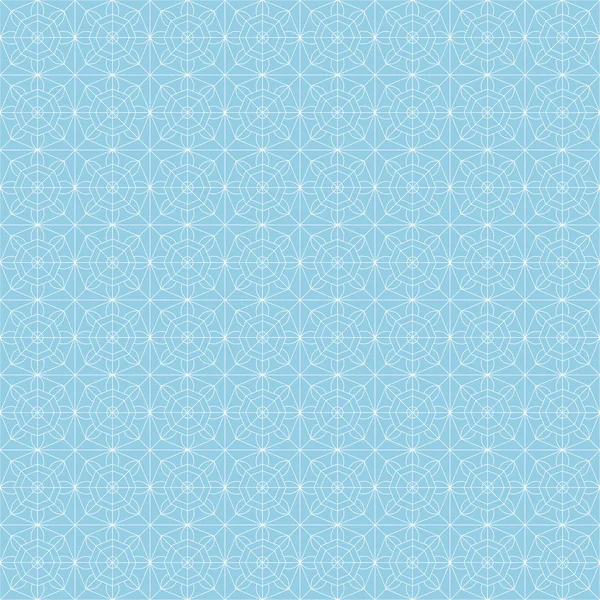 White Contour Geometric Pattern Blue Background — Stockfoto