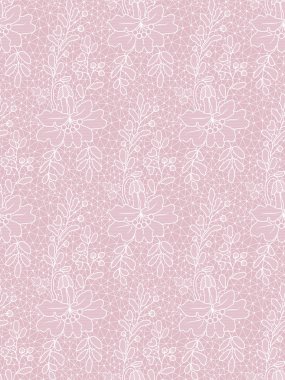 Pembe bir arka plan üzerinde çiçek beyaz dantel modeli