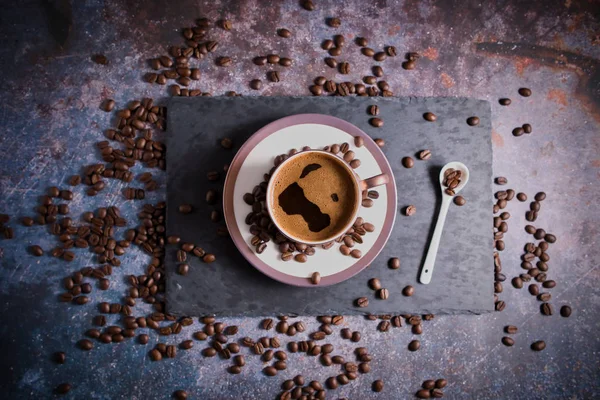 위에서 갈색의 커피와 터키식 — 스톡 사진