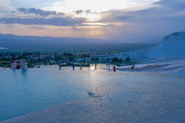 Pamukkale geçişleri Denizli, Türkiye 'de.