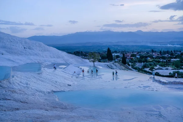 Travertinos Pamukkale Dizli Turquia — Fotografia de Stock