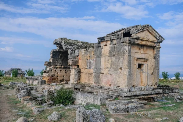 Tumbas Romanas Gladiador Encontradas Ruinas Antiguas Ciudad Hierápolis Pamukkale Denizli —  Fotos de Stock