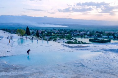 Pamukkale geçişleri Denizli, Türkiye 'de.