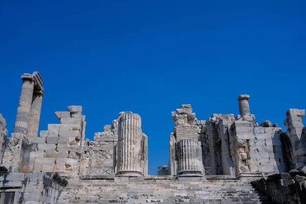 Vista Del Templo Apolo Antigua Ciudad Didyma Aydin Turquía — Foto de Stock