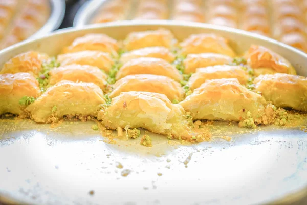 Turkse Traditionele Dessert Baklava Pistache Baklava — Stockfoto