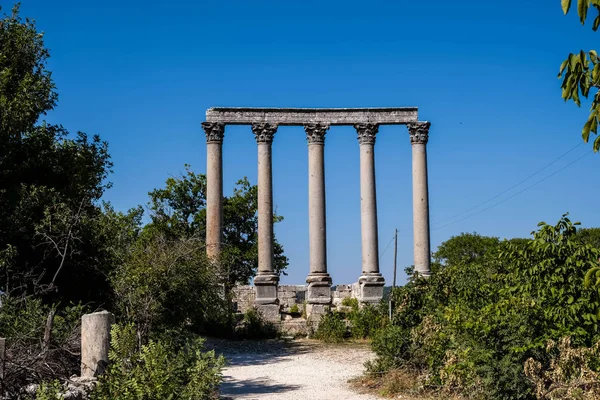 Templo Zeus Olbios Antigua Arquitectura Anatolia Del Período Helenístico Provincia —  Fotos de Stock