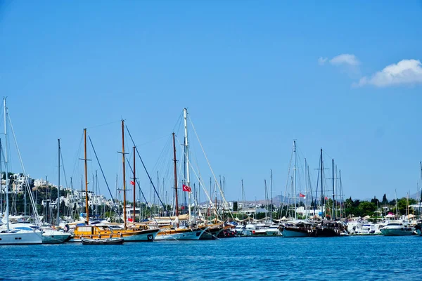 Bodrum Town Bodrum Yacht Harbor Bodrum Castle — стокове фото