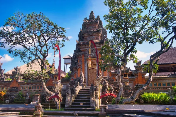 Lotusteich Und Pura Saraswati Tempel Ubud Wasserpalast Ubud Bali Indonesien Stockbild