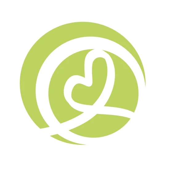 Logo Amour Élégant Sur Cercle — Image vectorielle