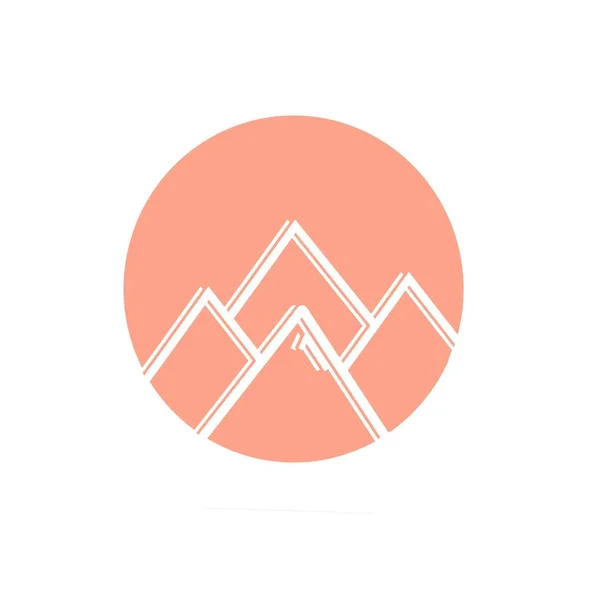 Turuncu Top Logosunda Eşsiz Tepe — Stok Vektör