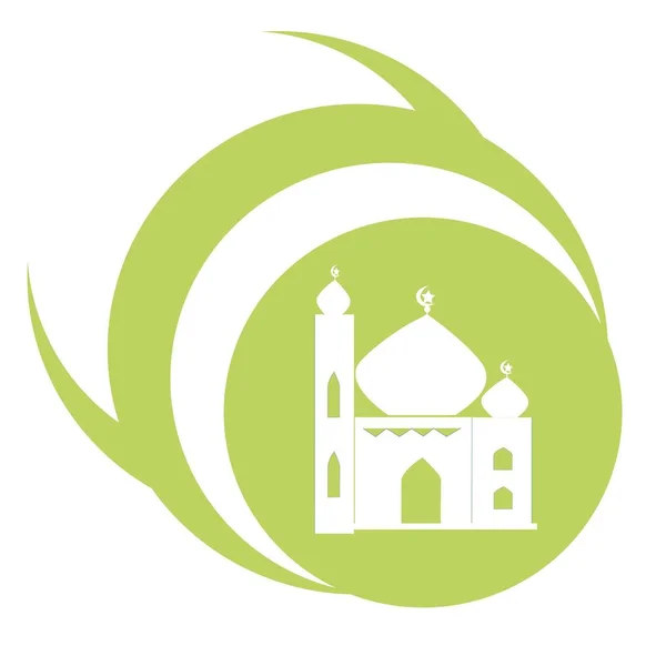 Egyedi Elegáns Mecset Zöld Labda Háttér — Stock Vector