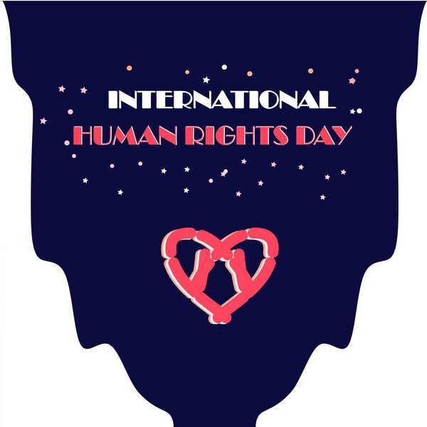 International Human Rights Day poster grunge texture, vector Illustration.Suitable for greeting card, poster and banner. Vector illustration of a Banner for International Human Rights Day Background.