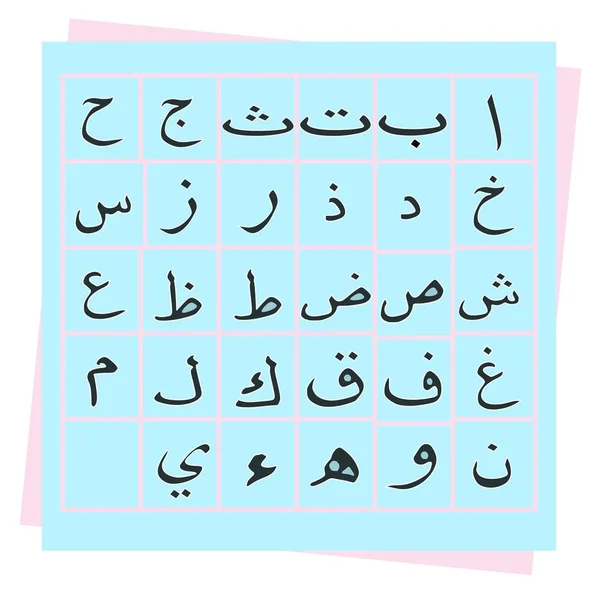 Jeu Alphabet Arabe Vecteur Alphabet Arabe Coloré Les Noms Les — Image vectorielle