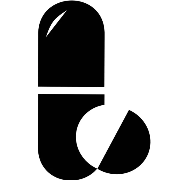 Icône Pilules Noires Médicales Isolées Sur Fond Blanc Médecine Pharmacie — Image vectorielle