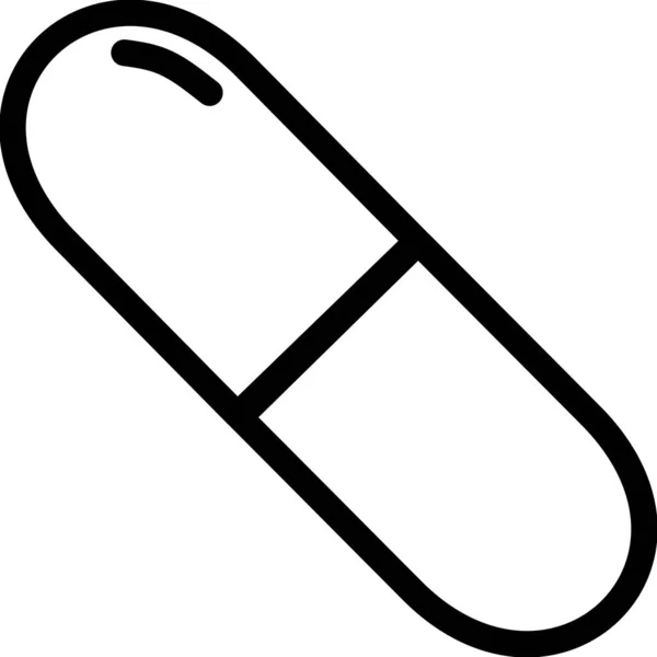 Medical Black Pills Icon Isolated White Background Medicine Pharmacy Hospital — 스톡 벡터