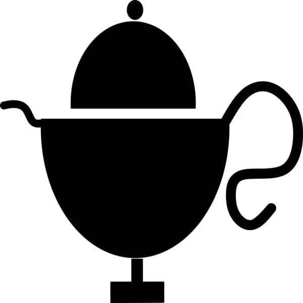 Вечірці Рамадан Іфтар Традиційний Чорний Чайник Чашкою Вечерю Рамадан Карем — стоковий вектор